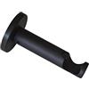 GARDINIA Supporto per Bastone per Tende, con Base in Metallo, A 1 Corsia, Aperto, Materiale di Montaggio Incluso, Linea Chicago, Ø 20 mm, Metallo, Nero Opaco