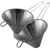 Fackelmann Set 2 Colini a Rete Fina Conici, Filtro da Cucina Professionale per Brodi, Salse, Zuppe, Spremute e Creme - Colino Cinese da 16 cm e 20 cm in Acciaio Inox - Lavabili in Lavastoviglie