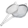 Fackelmann Set 2 Colini a rete fina, in acciaio inossidabile, colini da cucina 10 e 15 cm, per lavare e colare riso, cereali, quinoa, setaccio per farina, zucchero, spezie, lavabili in lavastoviglie