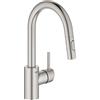 GROHE 31479DC1 Miscelatore monocomando per lavello, Finiture in Acciaio Super Infinito