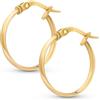 Amberta Orecchini a Cerchio Oro 9 Carati per Donna | Cerchietti Oro 375 | Orecchini Oro Cerchio 9kt: 15 mm