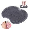 Zkaoai Tappetino Antiscivolo in Silicone, Piedi Scrubber per Doccia con Ventose,Tappetino Scrubber per Piedi,Massaggiatore Lavaggio del Piede per Doccia per Peeling,Massaggio Alla Schiena,Cura dei Piedi (D)
