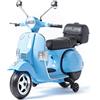 ATAA Vespa classica PX 150 Ufficiale 12v Licenza Piaggio - Blu - Moto elettrica per bambini fino a 7 anni. Batteria 12v con delle ruote removibili