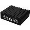 FakestarPC Firewall Micro Appliance N150,4X i226-V 2.5G Fanless Mini PC, 4*USB, HDMI, DP,1*RJ45 COM, Industrial PC Proxmox pf-Sense Box,No RAM No SSD