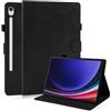 CXTCASE Custodia Cover per Samsung Galaxy Tab S10 FE 10.9 2025 / S9 FE 10.9 2023 / S9 11 2023 Tablet con Supporto,Folio Stand Protettiva Tablet Cover per Samsung Galaxy Tab S10 FE,Nero