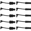 lasuroa 10pz Linguette Estrazione in Gomma RC per Clip Carrozzeria Auto RC, Compatibili con Clip Carrozzeria Auto Radiocomandata Scala 1/12 1/10 1/8 1/5 Linguette Gomma Nera per Asta 1,2mm 1,4mm 1,5mm
