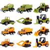 Pilikoll 12 Pezzi Camion di Costruzione Set Kit di Modellismo Camion Giocattoli Mini Veicoli da Costruzione in Metallo Veicoli da Costruzione Giocattolo Macchinine Giocattolo per Bambini