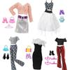 Generic Set di vestiti e accessori per bambole Compatibile con Barbie Abbigliamento, 41 Pezzi includono 10 Vestito Pantaloni alla Moda 10 Paia di Scarpe 21 Allegati da 11,5 Pollici Bambola(Stile Casuale)