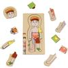 tsiao chih Rompicapo delle mie parti del corpo per bambini piccoli, ragazzi e ragazze, puzzle Montessori di anatomia in legno per bambini di età 3-5 anni, gioco educativo sul corpo umano, giocattolo cognitivo