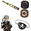 BOBOZHONG Pirata Accessori,3 pezzi accessori da pirata per bambini,Accessori per Costume da Pirata,per Costumi da Pirata,Carnevale,martedì Grasso,Carnevale,Halloween,regalo di Natale