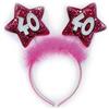 DOR import S.r.l. CERCHIETTO 40 ANNI STELLE FUXIA Gadget idea regalo scherzo per festa compleanno