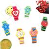 Toyvian Giocattolo da polso in legno, 4 pezzi di orologi da polso in legno, cinturino per bambini, orologio da polso per bambini, giocattolo orologio in legno per giocare e imparare il tempo