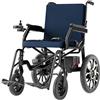 AMITD Carrozzina Elettrica Pieghevole Leggera Tutti Terreni Fino a 150 kg, Autonomia 20 km, Batteria Rimovibile, Telaio in Alluminio 19 kg, Sedile 48 cm, Sedia a Rotelle per Disabili, Adult, Anziani