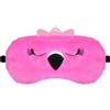 FUNAUPGO Mascherina per dormire, motivo: fenicottero, in morbido peluche, da viaggio, per bambini, adulti, ragazze, ragazzi, donne, uomini (fenicottero, fucsia)