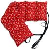 Giraffenland Lavanda + semi di lino, cuscino termico a 7 camere con nastro, cuscino termico, cuscino termico e freddo, 65 x 15 cm, cuore rosso