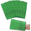 Sibba 5 Guanti Esfolianti Asiatici Coreani su Entrambi i Lati Guanti Esfolianti Italiani per Rimuovere la Pelle Morta Calli Scrubber Doccia Accessori da Bagno Spugne Luffa (Verde)