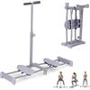 OFC Lenw 2 in 1 Allenatore per Gambe Pieghevole, Macchina da Sci Simulata, Trainer Pavimento Pelvico con Braccioli Regolabili, Attrezzo Fitness Dimagrante per Addominali/Gambe, Ideale Casa e Palestra (Grigio)