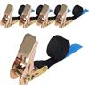 DUBUOZA 5 Pezzi Cinghie A Cricchetto Senza Gancio, 25 mm x 2 m Cinghie Di Fissaggio,Può Sopportare 800 kg,per Carrelli, valigie per Moto,Secondo DIN EN 12195-2