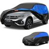 GUNHYI Telo Copriauto Impermeabile e Traspirante, SUV Telo Copri Auto per Volkswagen VW T-Roc Tiguan Limited, Nero Blu Telone per Auto da Garage Completo per la Protezione Dalla Pioggia Dalla Polvere.