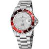 Revue Thommen Orologio subacqueo automatico da uomo, 42 mm, analogico, quadrante argento, con lancette luminose, data e vetro zaffiro, cinturino in acciaio inox, impermeabile, realizzato in Svizzera,