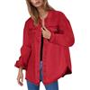 Generico Denim Jacket Donna Slim Fit con Bottoni e Colletto Rovesciato Giacca in Jeans Strappati e Sfilacciati da Donna Elasticizzata, con Tasche per Le Mezze Stagioni (RD1, XL)