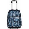 Invicta Trolley Scuola Bump, Blu, 2 in 1, con Spallacci Uso Zaino, Doppio Scomparto con Tasca Per PC, Tasca Per Borraccia, Maxi Capienza 38 lt, Scuola Media e Superiore, Viaggio, Zaino Ragazza e