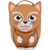 Affenzahn Amico Piccolo Zaino per l'asilo per bambini da 1 a 3 anni ergonomico riflettente linguetta con targhetta per il nome Gatto - Beige