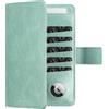 VULKIT Porta Passaporto da Viaggio con Supporto Airtag Portadocumenti da Viaggio Blocco RFID Portafoglio da Viaggio per Uomo o Donna Custodia Passaporto Pelle, Verde Menta