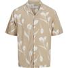 JACK & JONES Jjejeff Charge Resort Shirt SS SN Camicia a Maniche Corte, Oxford Tan, XS Uomo
