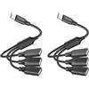 MOGOOD Cavo sdoppiatore USB a 3 porte, sdoppiatore USB tipo B 1 maschio a 3 femmine USB Adattatore a Y Cavo di alimentazione Hub di prolunga per ricarica rapida/Trasferimento dati/Laptop/Mac/Auto