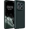 kwmobile Custodia Compatibile con Xiaomi Redmi Note 14 PRO 5G / Poco X7 Cover - Protezione Back Case Morbida - Silicone TPU Effetto Metallizzato Petrolio Metallizzato