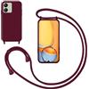 GoodcAcy Cover con Collana per Redmi 13C/Xiaomi Poco C65,Custodia Silicone Liquido con cordini,Custodie con Regolabile Collana Antiurto AntiGraffio Case con Laccio Tracolla per Redmi 13C/Xiaomi Poco C65,Rosso