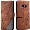 SONWO Cover per Galaxy S7, Flip Caso in PU Pelle Case Cover Portafoglio Custodia per Samsung Galaxy S7, [Kickstand] [Slot per Schede], Marrone