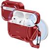 ESR Custodia per AirPods Pro 3 (2025), Compatibile con Airpods Pro 3 (cavo USB-C), Coperchio magnetico, Compatibile con MagSafe, Resistente protezione antiurto, Serie Cyber, Rosso