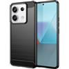 Custodia Silicone Morbido Per Xiaomi Poco X6: Antiurto Opaca, Anti-impronta, Sottile 1,2 Mm (Nero)