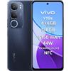 VIVO Y19s, Smartphone 6+6GB RAM, 128GB ROM, Cameraphone 50MP, AI modalità notte, 6.68", 44W Ricarica veloce, Batteria da 5150 mAh, NFC, Dual SIM, Luce Dinamica, IP64, nero