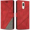 SONWO Cover per Huawei Mate 10 Lite/Nova 2i, Flip Caso in PU Pelle Case Cover Custodia con Slot per Schede e Supporto Stand per Huawei Mate 10 Lite/Nova 2i, Rosso