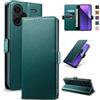 Yunubeyii Cover Libro per Xiaomi Redmi Note 13 Pro+/Pro Plus 5G - [Blocco RFID] Luxury PU Leather Portafoglio Card Holder Magnetic Phone Custodia con Kickstand, Cover Protettiva Antiurto, Verde