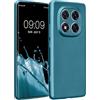 kwmobile Custodia Compatibile con Xiaomi Redmi Note 14 PRO 5G / Poco X7 Cover - Protezione Back Case Morbida - Silicone TPU Effetto Metallizzato Blu Caraibi metalizzato