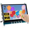 Magedok Raspberry Pi 5 Touch Monitor 7 pollici，1024X600 HD LCD Display Mini Monitor Compatibile con Raspberry Pi 5/4 Rock Pi/Mini PC/Jetson Nano/Banana Pi/Aida 64