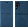 OKZone Cover per Samsung Galaxy S23 Ultra, Cover a Libro Samsung S23 Ultra, Custodia in Pelle Samsung S23 Ultra Magnetica [Portafoglio] Custodia Silicone TPU,Funzione Supporto Slot Schede (Blu)