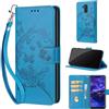 TOMYOU Cover per Huawei Mate 20 lite/Maimang 7 Custodia, con [Slot per Schede] [Kickstand] Premium Portafoglio Custodia compatibile Huawei Mate 20 lite/Maimang 7 Blu