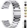 Fullmosa Cinturino Orologio 16mm in Acciaio Inossidabile a Sgancio Rapido | Regolabile Metallo Cinturini Smartwatch di Ricambio per Uomo Donna, Argento