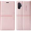 OKZone Cover per Samsung Galaxy Note 10 Plus, Cover a Libro Samsung Note 10 Plus, Custodia in Pelle Samsung Note 10 Plus Magnetica Custodia Silicone TPU,Funzione Supporto Slot Schede (Rosa)