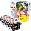 Starlet24 10x LC421XL LC-421XLVAL per Brother LC421 Cartucce LC-421XL per Brother DCP-J1050DW DCP-J1140DW MFC-J1010DW DCP-J1800DW
