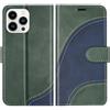 BoxTii Cover per iPhone 14 PRO Max, Custodia in PU Pelle Portafoglio, Magnetica Cover a Libro con Slot per Schede per iPhone 14 PRO Max, Verde
