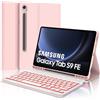 FOGARI Custodia Tastiera per Samsung Galaxy Tab S10 FE 10.9 2025/S9 FE 10.9 2023, Tastiera Italiana QWERTY Retroilluminata Bluetooth Rimovibile per Tablet Samsung S10 FE/S9 FE 10.9, Rosa