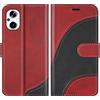 BoxTii Cover per Oppo Reno 8 Lite 5G / Oppo Reno 7 Lite 5G / Oppo A96 5G, Custodia in PU Pelle Portafoglio per Oppo Reno 8 Lite 5G / Oppo A96 5G, Magnetica Cover a Libro con Slot per Schede, Rosso