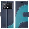 BoxTii Cover per Xiaomi Poco X6 PRO 5G, Custodia in PU Pelle Portafoglio, Magnetica Flip Cover a Libro con Slot per Schede per Xiaomi Poco X6 PRO 5G, Blu
