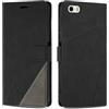 SONWO Cover per iPhone 5 / iPhone 5s, Flip Caso in PU Pelle Case Cover Custodia con Slot per Schede e Supporto Stand per iPhone 5 / iPhone 5s, Nero